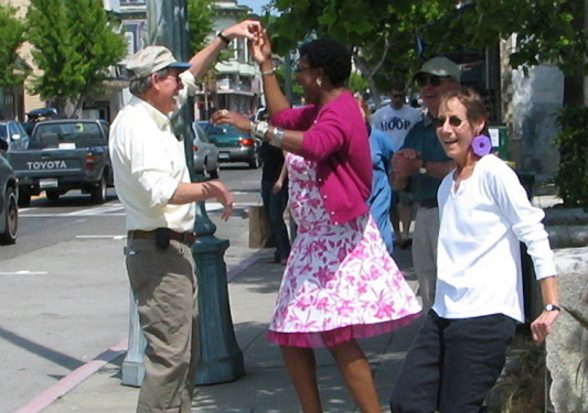 just stopped to dance with Betsy Kagan