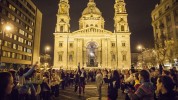 Crowd at Dance Anywhere in Budapest